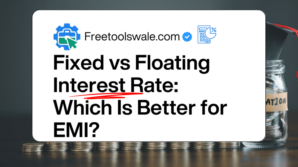 Difference between fixed and floating rate with EMI chart